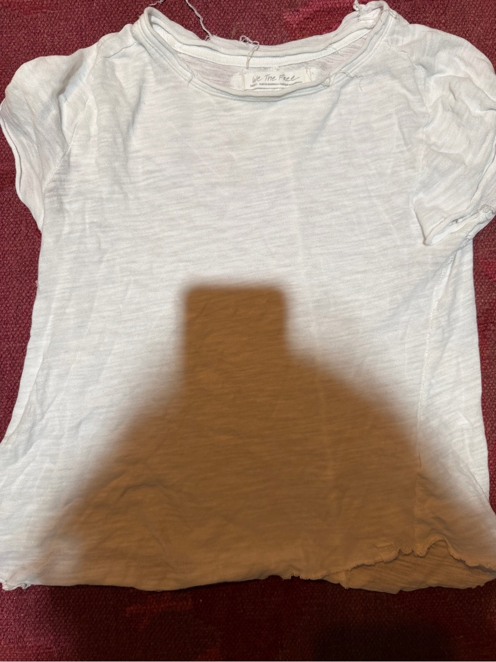 WE THE FREE distressed white t